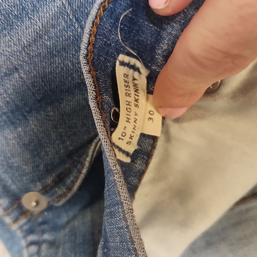 Madewell jeans, 10" high riserise, skinny skinny, size 30 - Picture 5 of 8